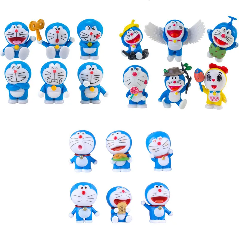 6Pcs Kawaii Pvc Anime Doraemon Nobita Nobi Action Figure Model Toys Cute - £11.77 GBP+