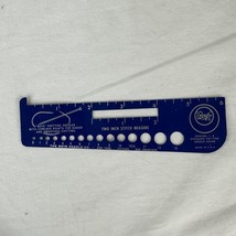 Vtg Metal 6" Knitting Needle Gauge USA - The Boye Needle Co. USA Two Inch Stitch - $14.83