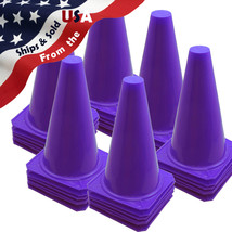 9&quot; INCH PURPLE CONES (SET OF 36) SPORTS AGILITY TRAFFIC FIELD ROAD SOCCE... - $54.99