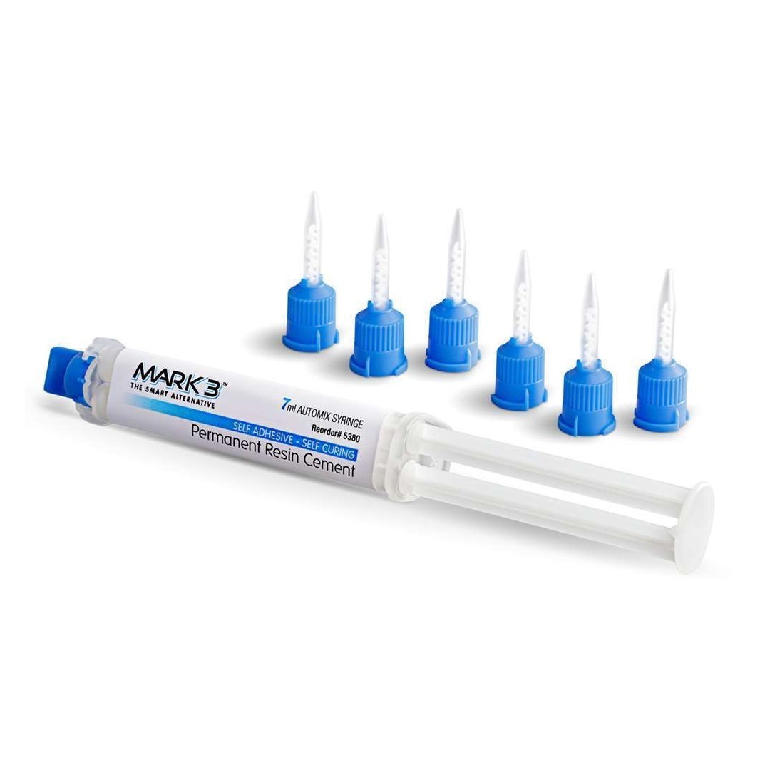 MARK3 Permanent Resin Cement 7ml Automix Syringe and 6 Tips 5380 - $68.75