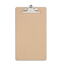 Staples Recycled Hardboard Clipboard Legal Brown 9&quot; x 15 1/2&quot; 1672177 - £23.42 GBP