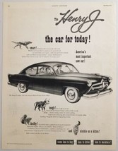 1950 Print Ad 1951 Henry J 2-Door Car Kaiser-Frazer Happy Family Willow Run,MI - £13.64 GBP