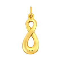 Endless Love Infinity Symbol Gold Over Sterling Silver Charm Pendant - £11.62 GBP