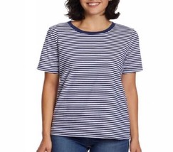 Ella Moss Womens Ultra Soft Perfect Tee,1-Pack Size X-Small Color Indigo &amp; White - £27.65 GBP