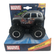 Marvel Avengers Earth Shockers Gm Jeep Die-Cast Monster Truck Pull-Back Power - £7.59 GBP