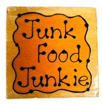 Vintage Westwater Enterprises Junk Food Junkie  Candy Food Rubber Stamp 11156 - £7.98 GBP