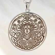 Freya Freyja Necklace Pendant On Chain Goddess Cats Norse Pagan Viking Steel - £7.13 GBP