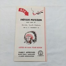 Vintage 1960s Indian Museum South Dakota Advertisement Brochure - $21.37