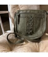 Wallflower Crossbody Bag with Floral Embellishments and Stitching Detail - $29.28 CAD