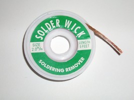 2.0 mm Desoldering Braid Solder Remover Copper Wick Spool Wire Cable 1.5m USA - £4.56 GBP