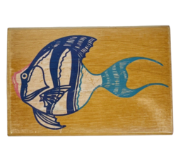 Vintage Stampede Trixie Angel Fish Swim  Wood Mounted Rubber Stamp Z128C - £15.61 GBP