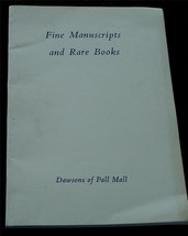 Fine Manuscripts and Rare Books, Dawsons of Pall Mall, Catalogue 162, VGC - £6.30 GBP