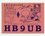 QSL Card HB9UB Zurich Switzerland 1958 - $13.86