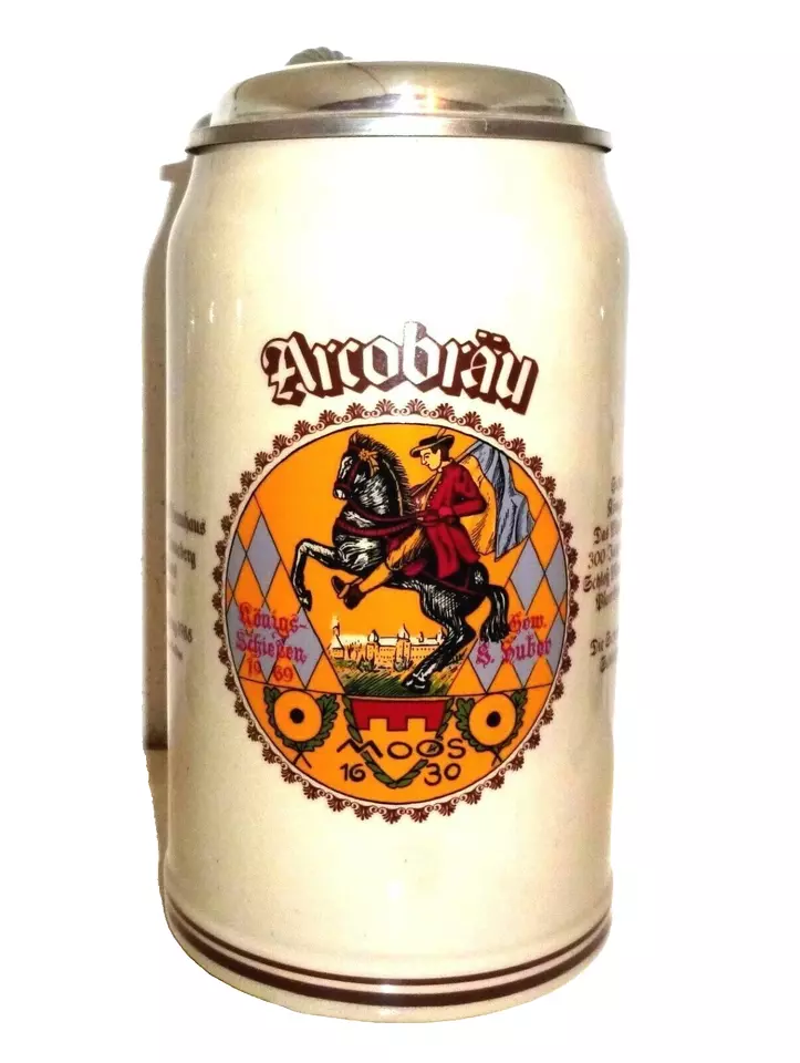 Brauhaus Arco Moos Jahrskrug Annual Release lidded 1L Masskrug German Beer Stein - £23.80 GBP