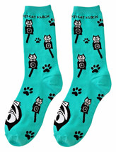 Genuine Kit Cat Klock Casual Funky Women&#39;s Teal Socks - £12.04 GBP