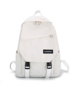 New Simple Canvas Backpack Solid Color School Shoulder Bag for Teenage B... - £24.97 GBP