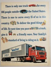 1963 Print Ad White Truck Pulling Semi-Trailer White Motor Company Cleveland,OH - £9.41 GBP