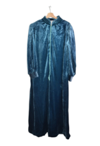 Vintage Periphery Dress Womens 4 Blue Velour Loungewear House Saks Fifth... - £24.58 GBP