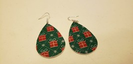 Faux Leather Dangle Earrings (New) Christmas Presents - £4.44 GBP