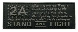 Miltacusa 2A 2nd Amendment Stand and Fight Patch [4.0 X 1.5 - PVC Rubber... - £7.02 GBP