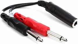 Hosa YPR-257 Stereo Breakout Cable, 1/4 in. TRSF to Dual RCA - $13.96