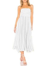 Free People Womens Midi Dress Stripe Me Up Striped White Size Xs OB770143 - £45.83 GBP