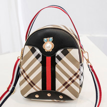 Women&#39;s Plaid Backpack Casual Backpack Contrast Color Handbag Shoulder Bag - £24.41 GBP