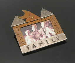 FAR FETCHED 925 Silver - Vintage Family Portrait Frame Brooch Pin - BP6948 - £50.32 GBP