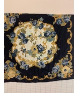 Vintage with tags Scarf LIZ CLAIBORNE Fun Blue and Gold Scarf, 31&quot; Square - £23.26 GBP