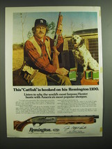 1977 Remington 1100 Shotgun Ad - Jim Catfish Hunter - This Catfish is ho... - $18.49