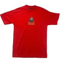 Bear Surfboards Logo T-Shirt North Shore Vintage 1990&#39;s Surf Wave Graphic Red - £17.86 GBP