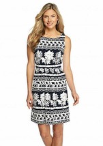 New Beige By Eci Navy White Floral Cut Back Dress Size 18 $89 - £35.22 GBP