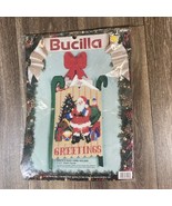 Bucilla Santa&#39;s Sled Card Holder Kit #61153 NEW 8&quot; x 13&quot; Plastic Canvas ... - $184.10 MXN