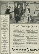 Paramount Pictures Magazine Ad Their Evenings Out The Sheik Rudolph Valentino  - £14.00 GBP