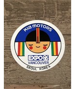 Expo 1986 Vancouver Canada, KIA Motors Seoul Korea Unused Sticker - $475.17 MXN