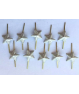 Lot of 10 USSR Army Lieutenant Epaulet Metal Rank Star pin Silver Ribbed... - $11.27 CAD