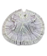Vintage Bryan Toddler girl lace Circle dress 3T Purple Flower Made In USA - £20.20 GBP