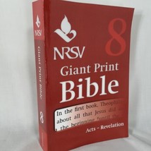 NRSV 8 Giant Print Bible Acts Revelation Paperback Book Cambridge - £36.75 GBP