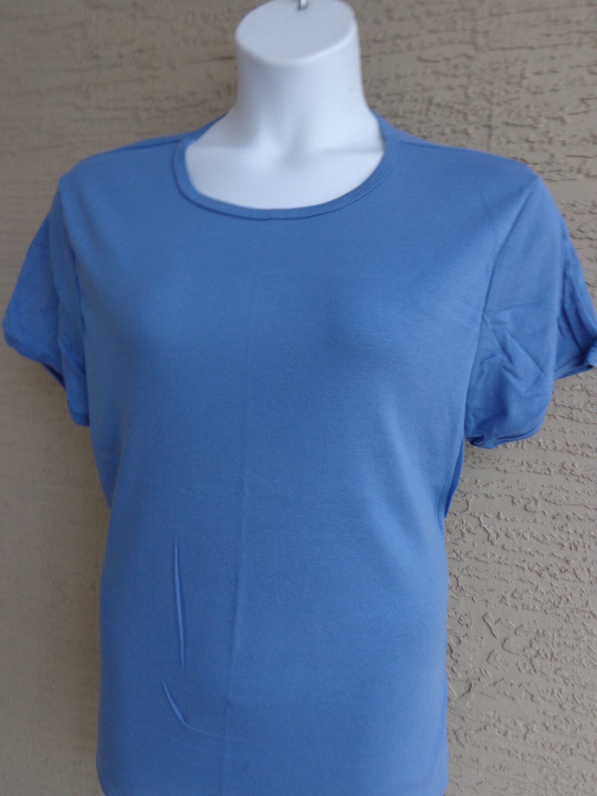 NEW  HANES SILVER FOR HER 2X FITTED  S/S CREW NECK COTTON  TEE TOP Feder... - $4.46