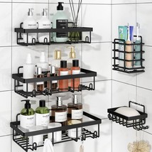 Shower Caddy, 5 Pack Shower Organizer, Adhesive Shower Rack For Inside S... - $32.29