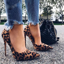 FERUCCI LEOPARD PRINT PUMPS HIGH HEELS SHOES - $2,280.63 MXN