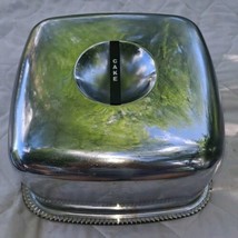 Vintage KROMEX MCM Square Chrome metal Stainless Cover 1950s - £43.92 GBP