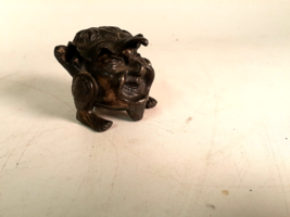 Rare Figural Bronze Inkwell, Stylized Devil, Original Patina, Excellent ... - $88.52