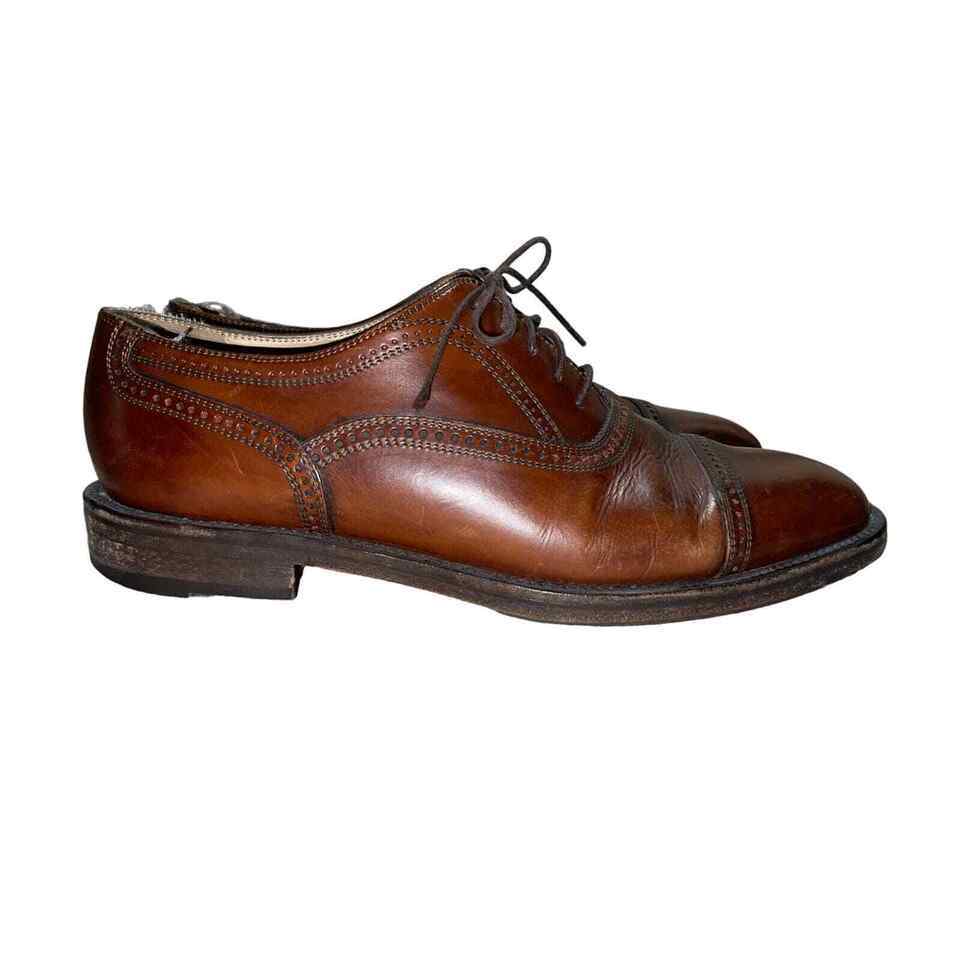 Primary image for Cole Haan Bragano Oxfords Mens Size 8.5M Made In Italy #3864 Leather Cap Toe