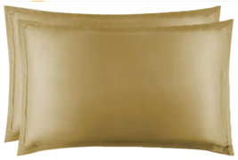 Anti-Aging Copper Pillowcase for Fine Lines/Wrinkles &amp; Hair Smoothing-Gold, 2 PC - $40.00