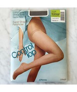 JC Penney Control Top Super Shaper Pantihose Smoke Grey Sheer Toe/Heel -... - $179.92 MXN