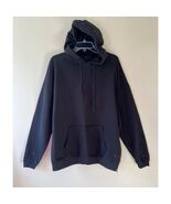 ALLSAINTS Sz L Pullover Black Santi OTH Hoodie Kangaroo Pocket Side Hem ... - $82.00
