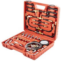Fuel Injection Pressure Tester Gauge Test Adapter Kit 0-140 PSI universal - £46.55 GBP