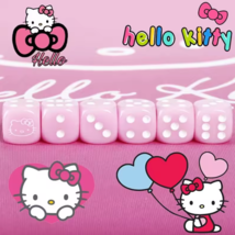 6 Piece Hello Kitty Pink Dice Set ✩ Sanrio Gambling Role Playing Games ♡ Rare! - $9.99