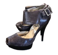 Michael Kors open toe ankle strap heels Women’s Size 6.5 Distressed Brown - £31.41 GBP